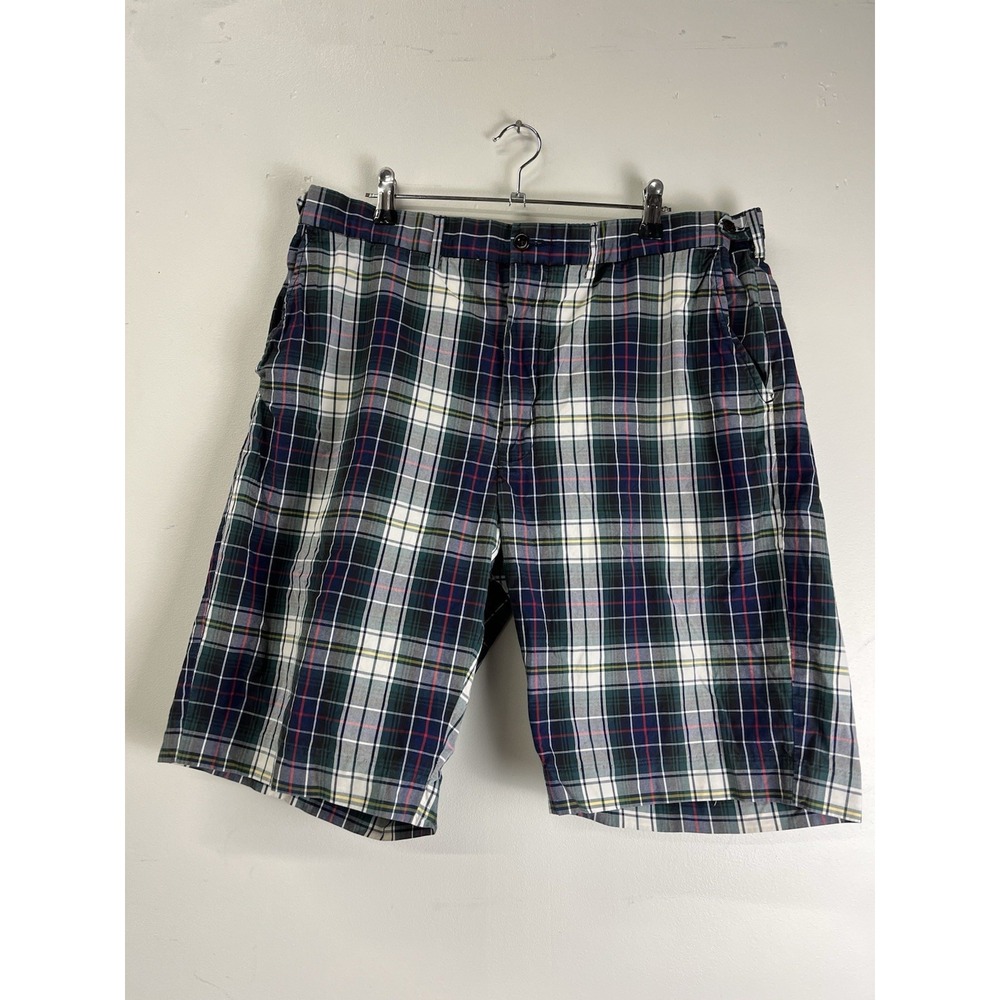 Vintage Polo Ralph Lauren Mens Plaid Shorts Size 38 Flat front Preppy Resort